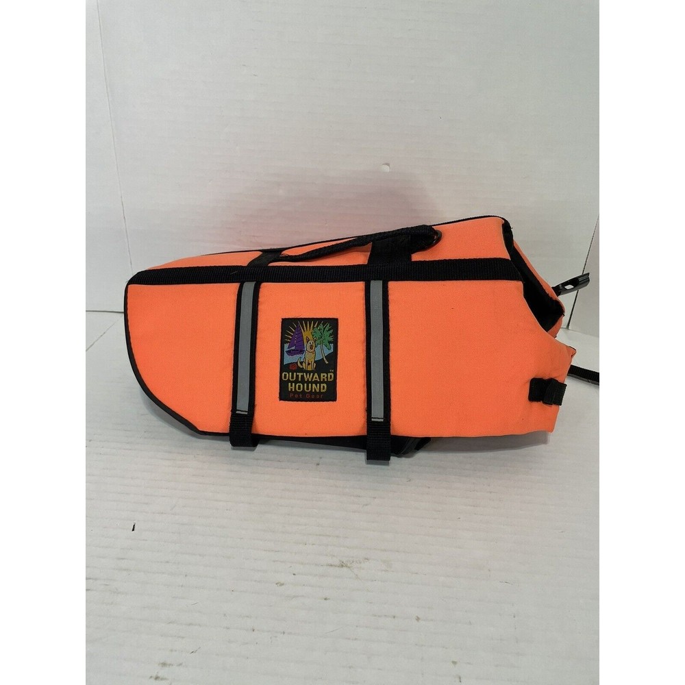 Outward Hound Pet Gear Life Jacket, Orange, Medium Adjustable